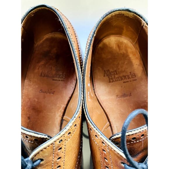 Allen Edmonds Sanford Brown Cap Toe Oxfords Mens 11.5 A (Narrow) USA main image 4